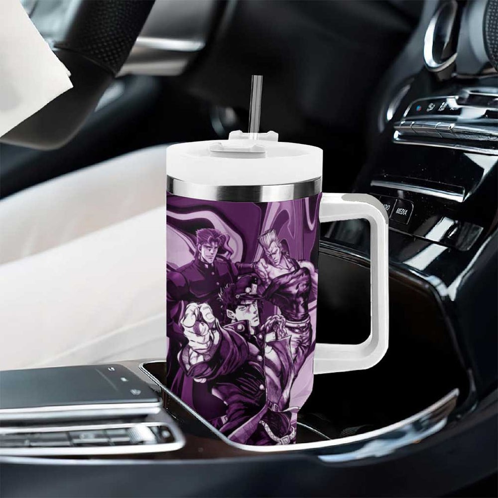 Lucid Stardust Crusaders Jojos Bizarre Adventure Tumbler With Handle Anime Mix With Mable Style TS04 Lucid Stardust Crusaders Jojos Bizarre Adventure Tumbler With Handle Anime Mix With Mable Style TS04