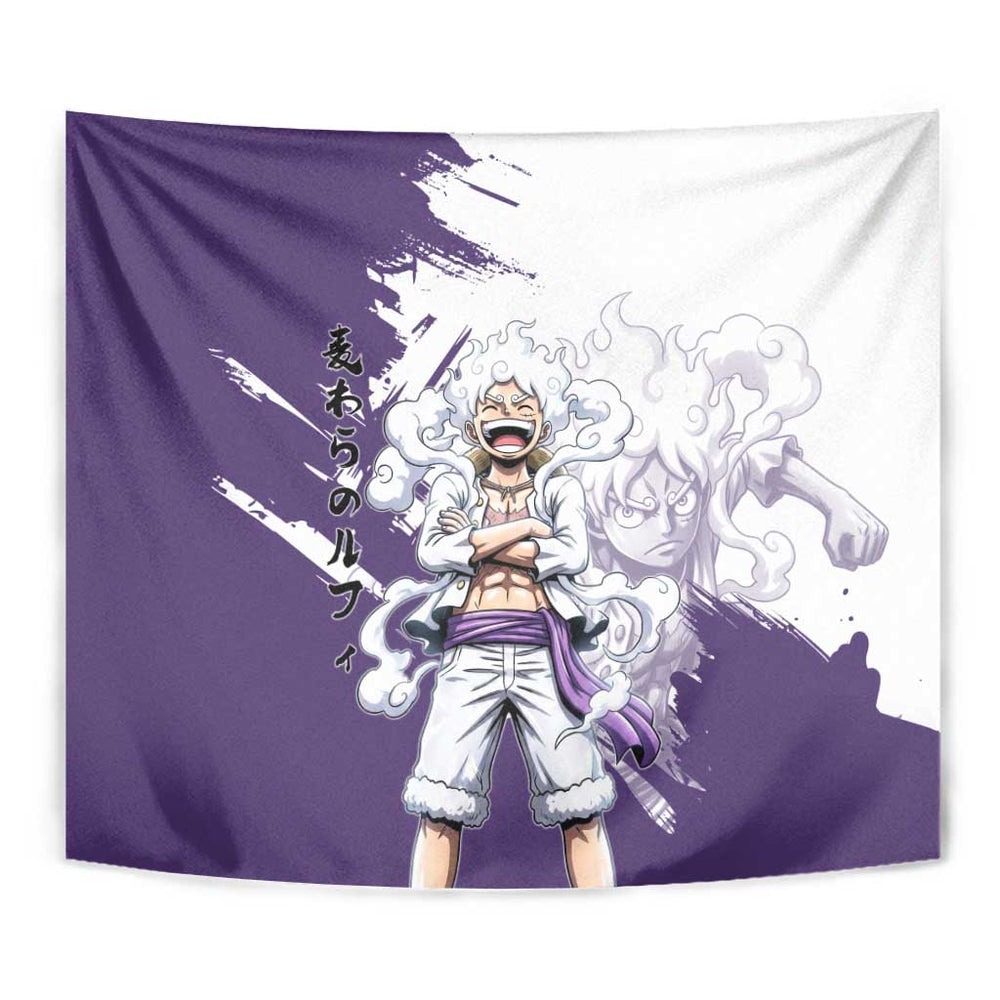Luffy Gear 5 Anime Tapestry One Piece Ink Splash Graphic TS04 Luffy Gear 5 Anime Tapestry One Piece Ink Splash Graphic TS04