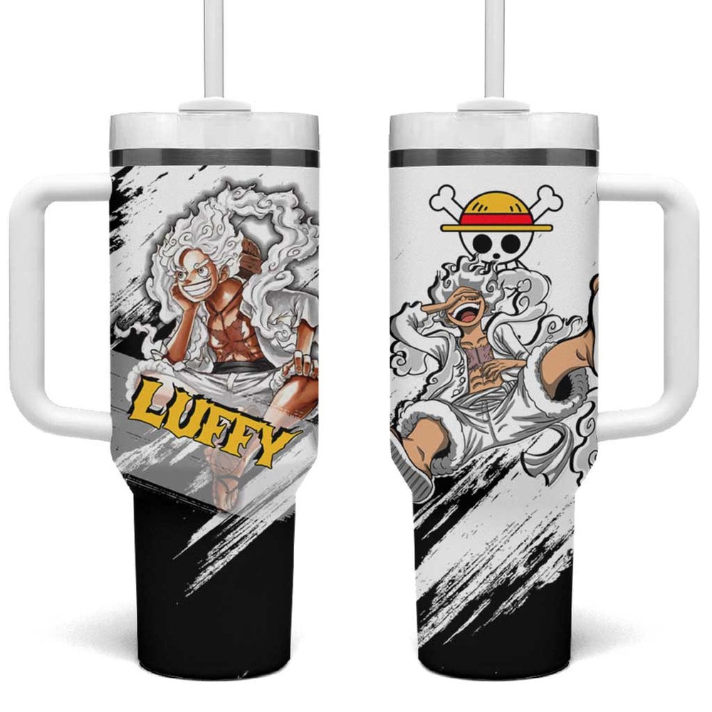 Luffy Gear 5 - One Piece Tumbler With Handle Anime Mix Manga Style TS04 Luffy Gear 5 - One Piece Tumbler With Handle Anime Mix Manga Style TS04