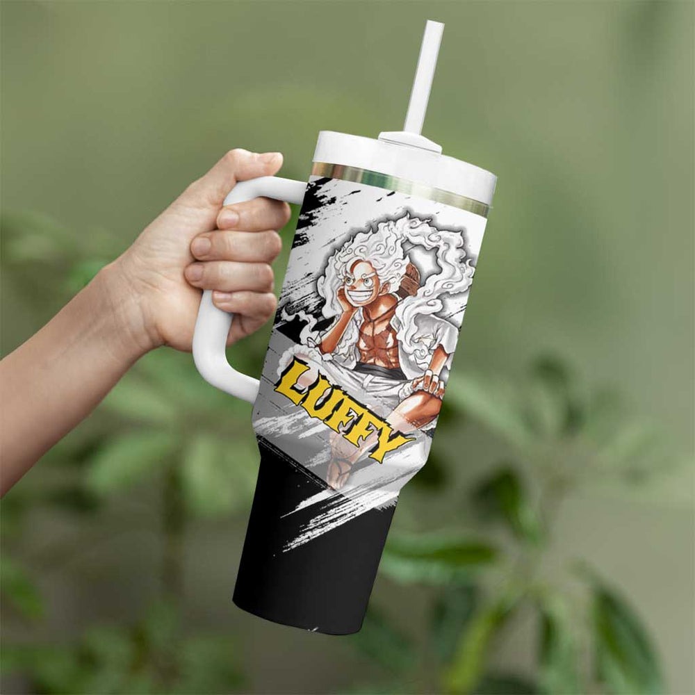 Luffy Gear 5 - One Piece Tumbler With Handle Anime Mix Manga Style TS04 Luffy Gear 5 - One Piece Tumbler With Handle Anime Mix Manga Style TS04