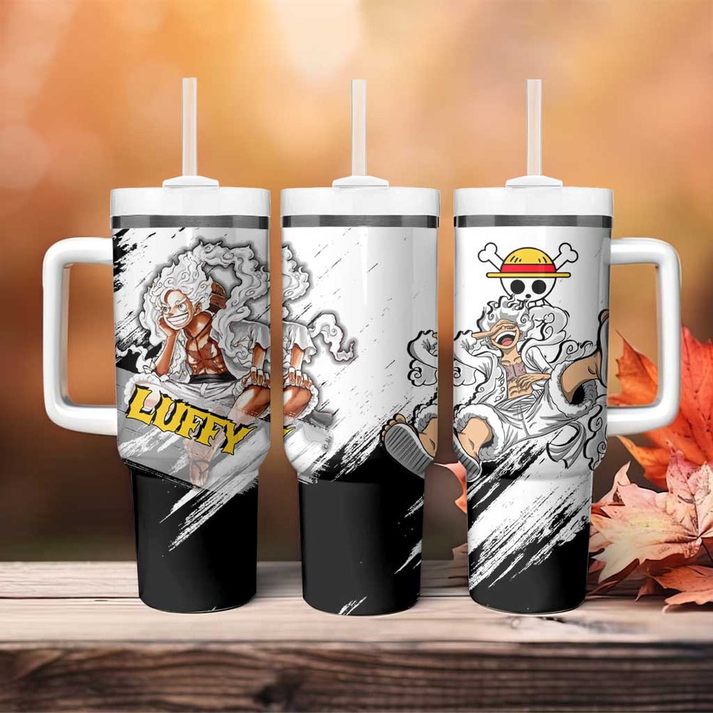 Luffy Gear 5 - One Piece Tumbler With Handle Anime Mix Manga Style TS04 Luffy Gear 5 - One Piece Tumbler With Handle Anime Mix Manga Style TS04
