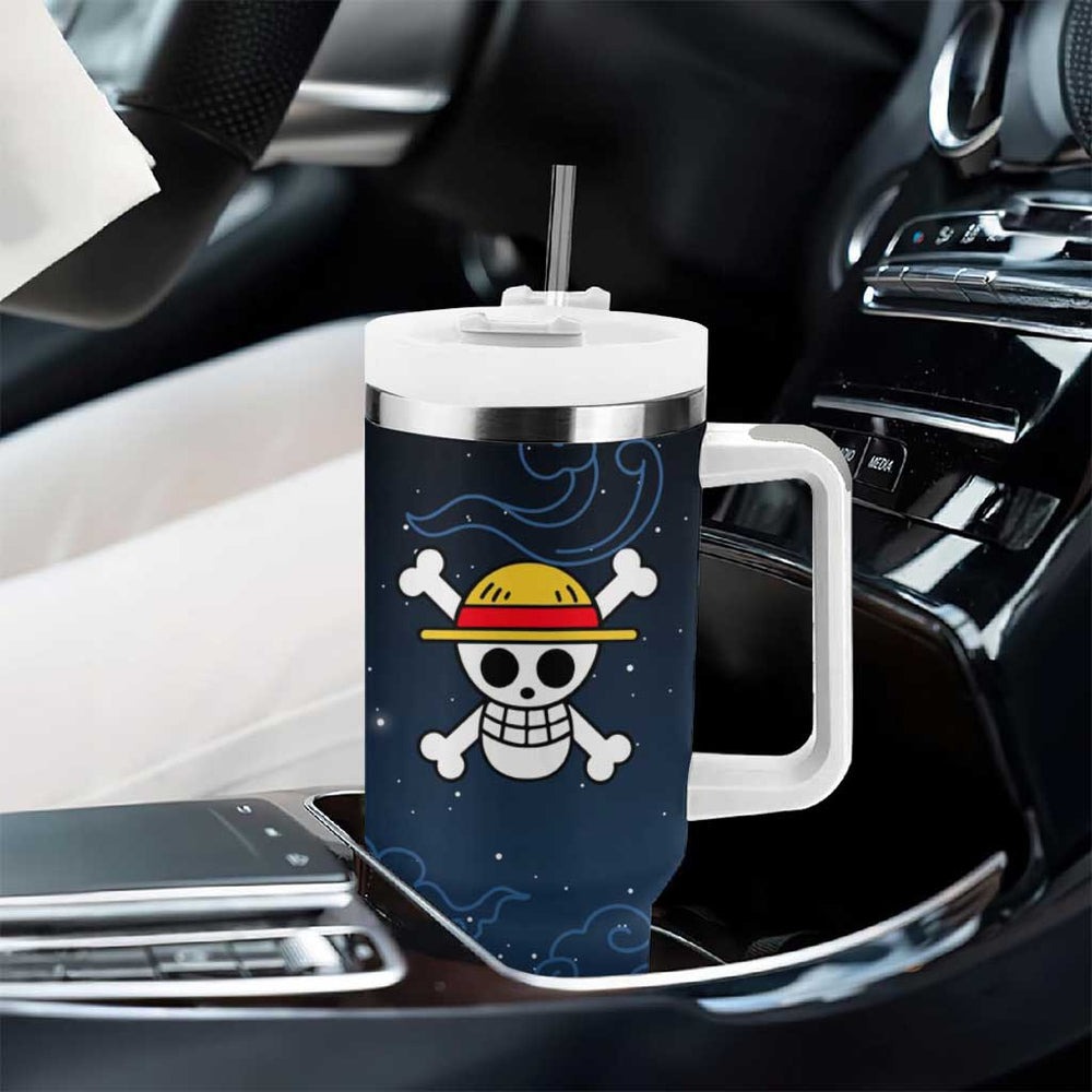 Luffy Gear 5 V2 One Piece Tumbler With Handle Anime Style TS04 Luffy Gear 5 V2 One Piece Tumbler With Handle Anime Style TS04