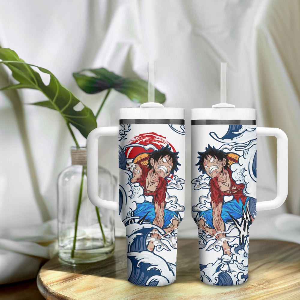 Luffy - One Piece Tumbler With Handle Anime Japan Style TS04 Luffy - One Piece Tumbler With Handle Anime Japan Style TS04