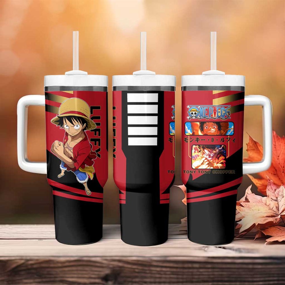 Luffy - One Piece Tumbler With Handle Anime Japan Style TS04 Luffy - One Piece Tumbler With Handle Anime Japan Style TS04