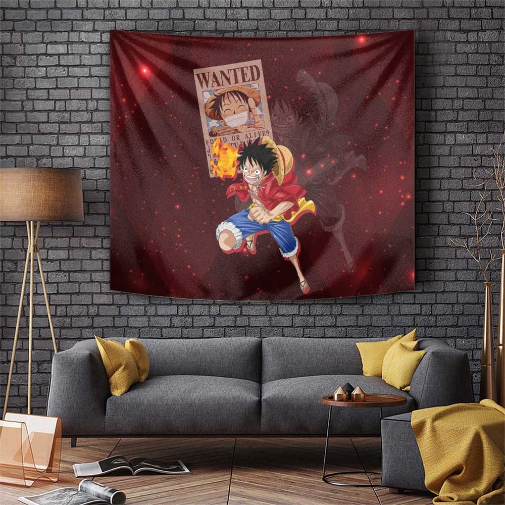 Luffy - Straw Hat - One Piece Tapestry Anime Style TS04 Luffy - Straw Hat - One Piece Tapestry Anime Style TS04
