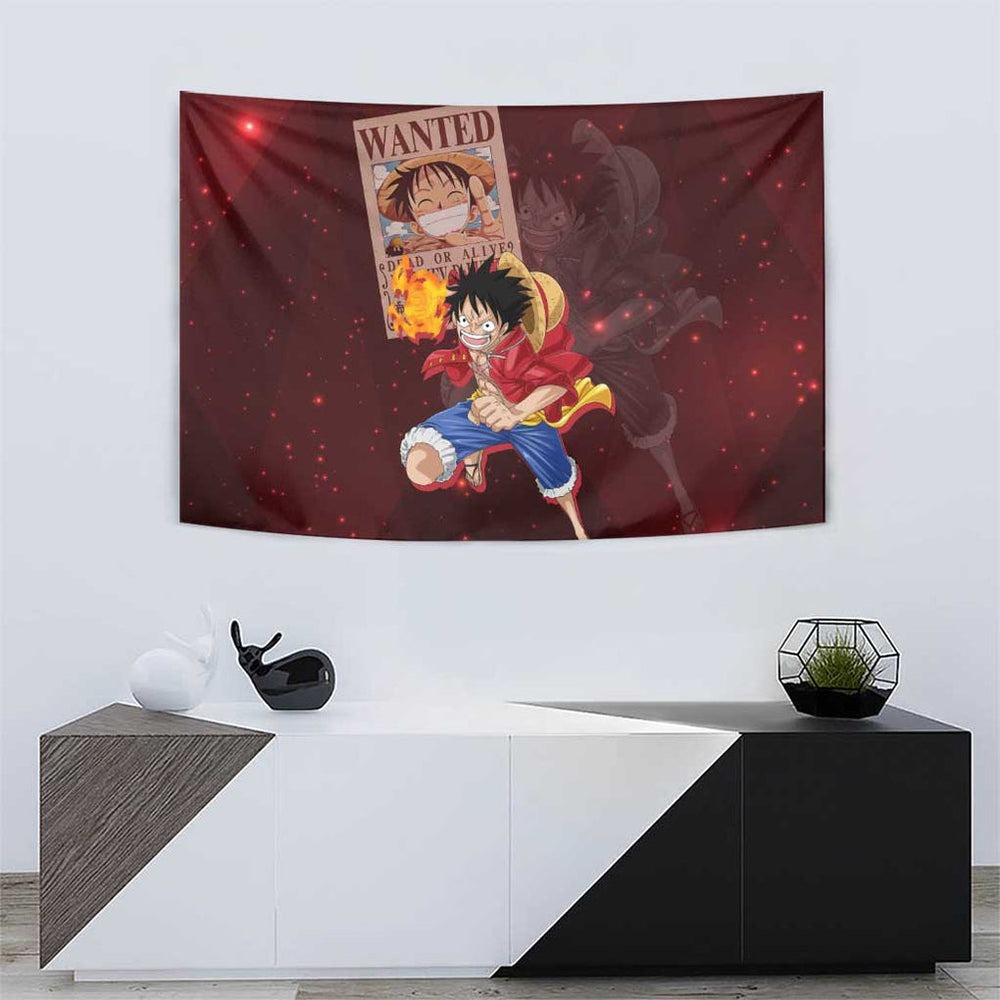 Luffy - Straw Hat - One Piece Tapestry Anime Style TS04 Luffy - Straw Hat - One Piece Tapestry Anime Style TS04
