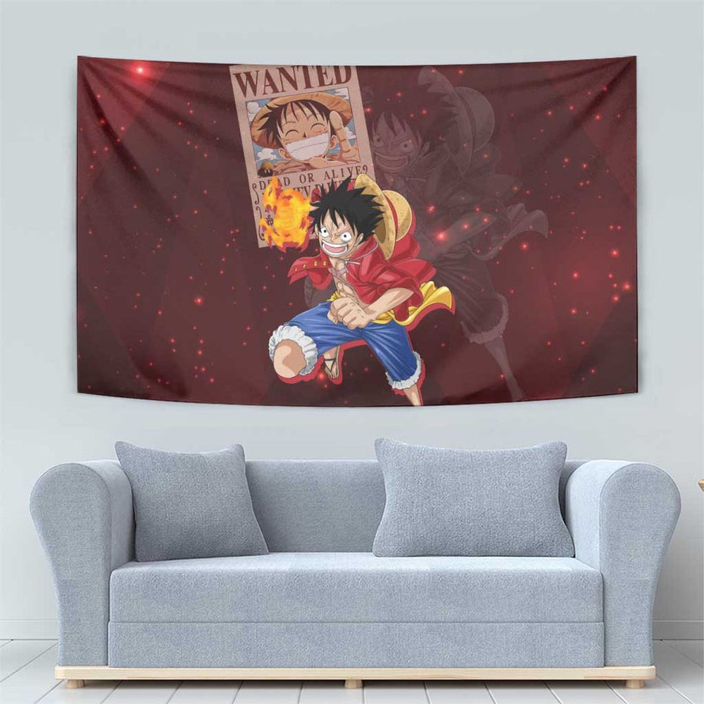 Luffy - Straw Hat - One Piece Tapestry Anime Style TS04 Luffy - Straw Hat - One Piece Tapestry Anime Style TS04