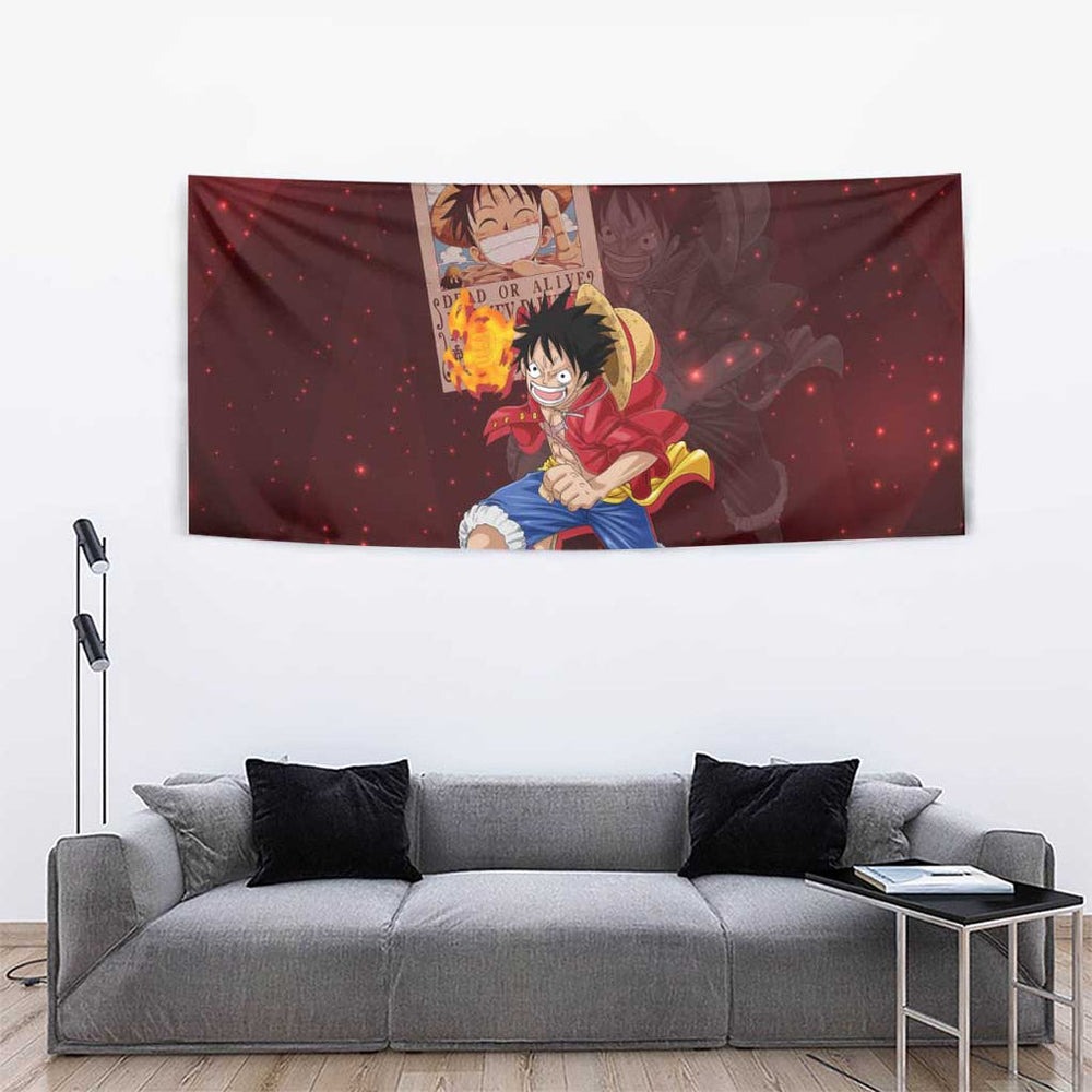 Luffy - Straw Hat - One Piece Tapestry Anime Style TS04 Luffy - Straw Hat - One Piece Tapestry Anime Style TS04