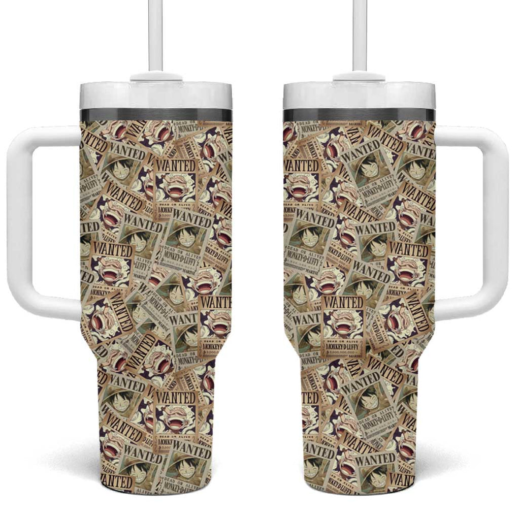 Luffy Wanted - One Piece Tumbler With Handle Anime Style TS04