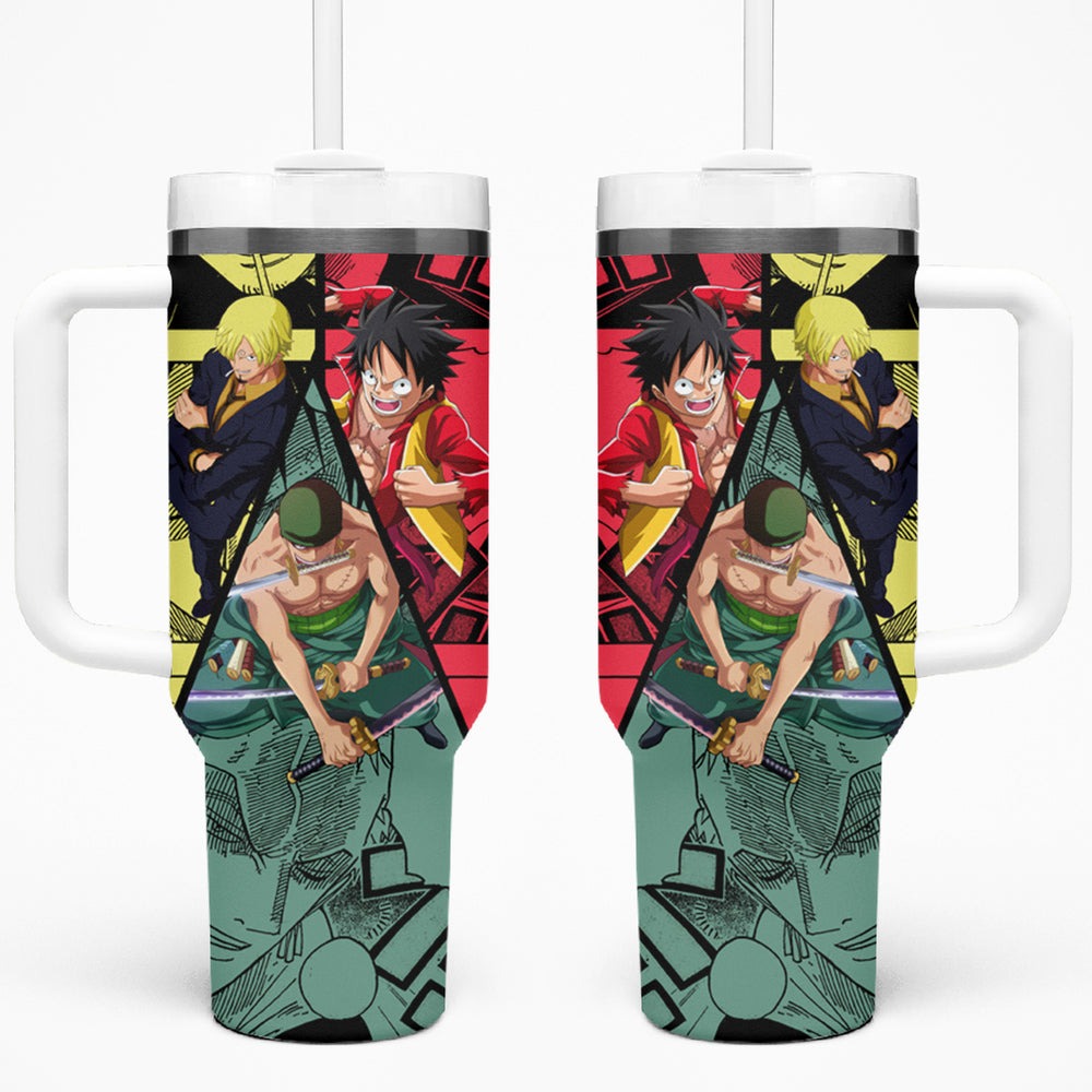 Luffy X Sanji X Zoro - One Piece Tumbler With Handle Anime Style TS04 Luffy X Sanji X Zoro - One Piece Tumbler With Handle Anime Style TS04