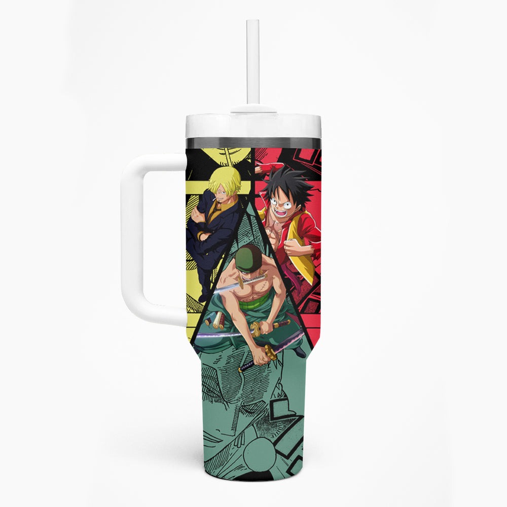 Luffy X Sanji X Zoro - One Piece Tumbler With Handle Anime Style TS04 Luffy X Sanji X Zoro - One Piece Tumbler With Handle Anime Style TS04