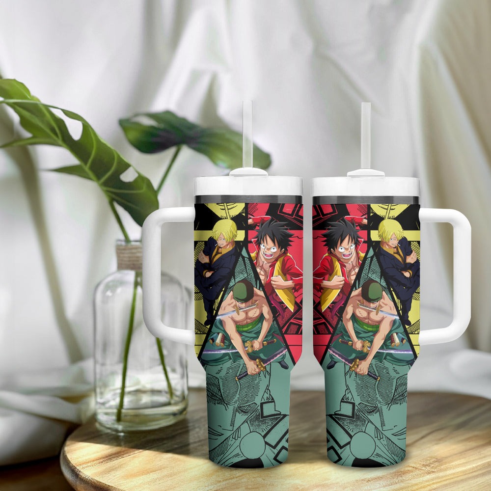 Luffy X Sanji X Zoro - One Piece Tumbler With Handle Anime Style TS04 Luffy X Sanji X Zoro - One Piece Tumbler With Handle Anime Style TS04