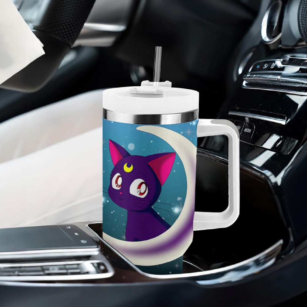 Luna Cat Tumbler With Handle Sailor Moon TS04