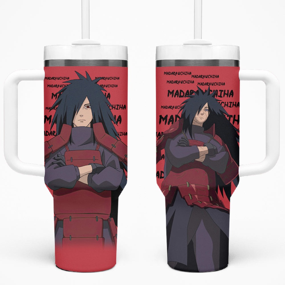 Madara Uchiha Tumbler With Handle Style Manga TS04 Madara Uchiha Tumbler With Handle Style Manga TS04