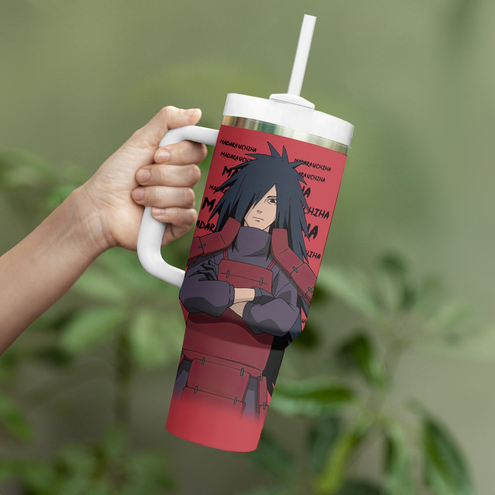 Madara Uchiha Tumbler With Handle Style Manga TS04 Madara Uchiha Tumbler With Handle Style Manga TS04