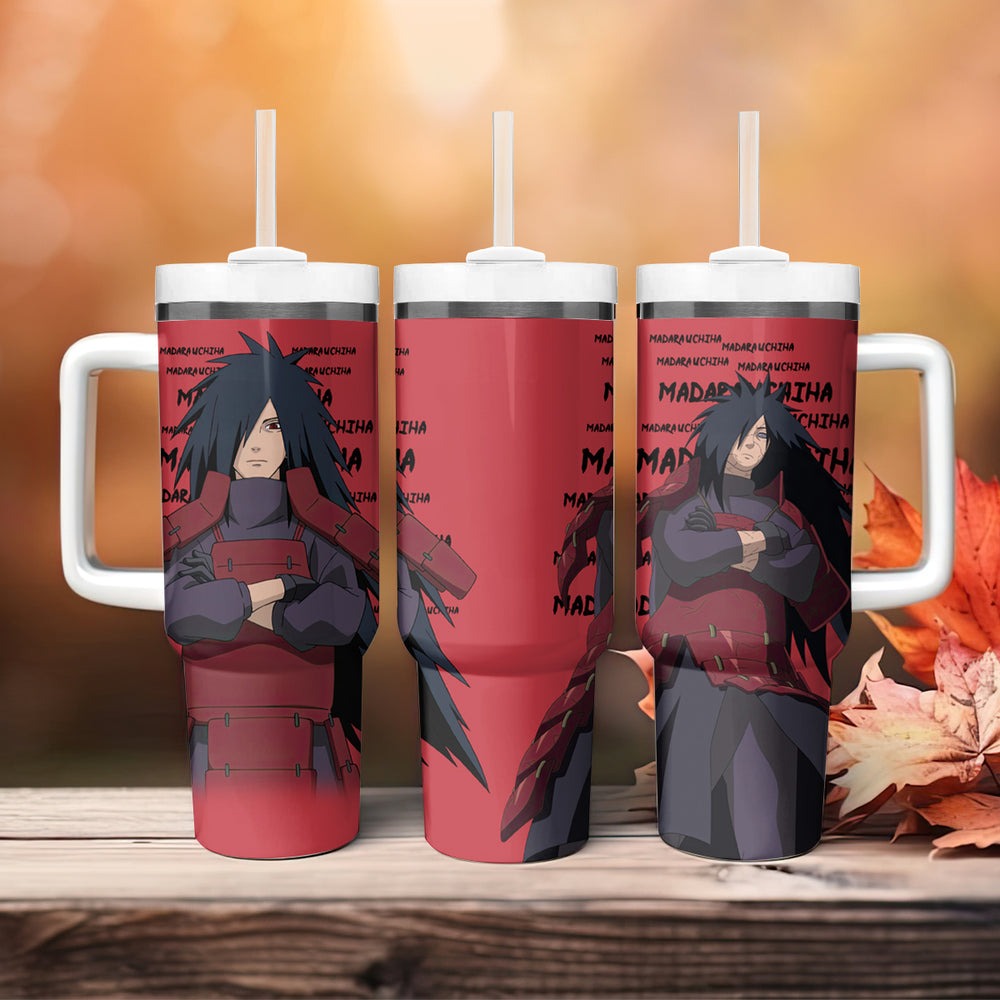 Madara Uchiha Tumbler With Handle Style Manga TS04 Madara Uchiha Tumbler With Handle Style Manga TS04