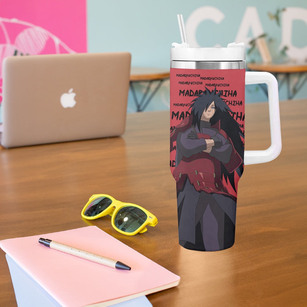 Madara Uchiha Tumbler With Handle Style Manga TS04 Madara Uchiha Tumbler With Handle Style Manga TS04