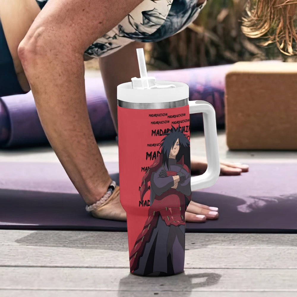 Madara Uchiha Tumbler With Handle Style Manga TS04 Madara Uchiha Tumbler With Handle Style Manga TS04