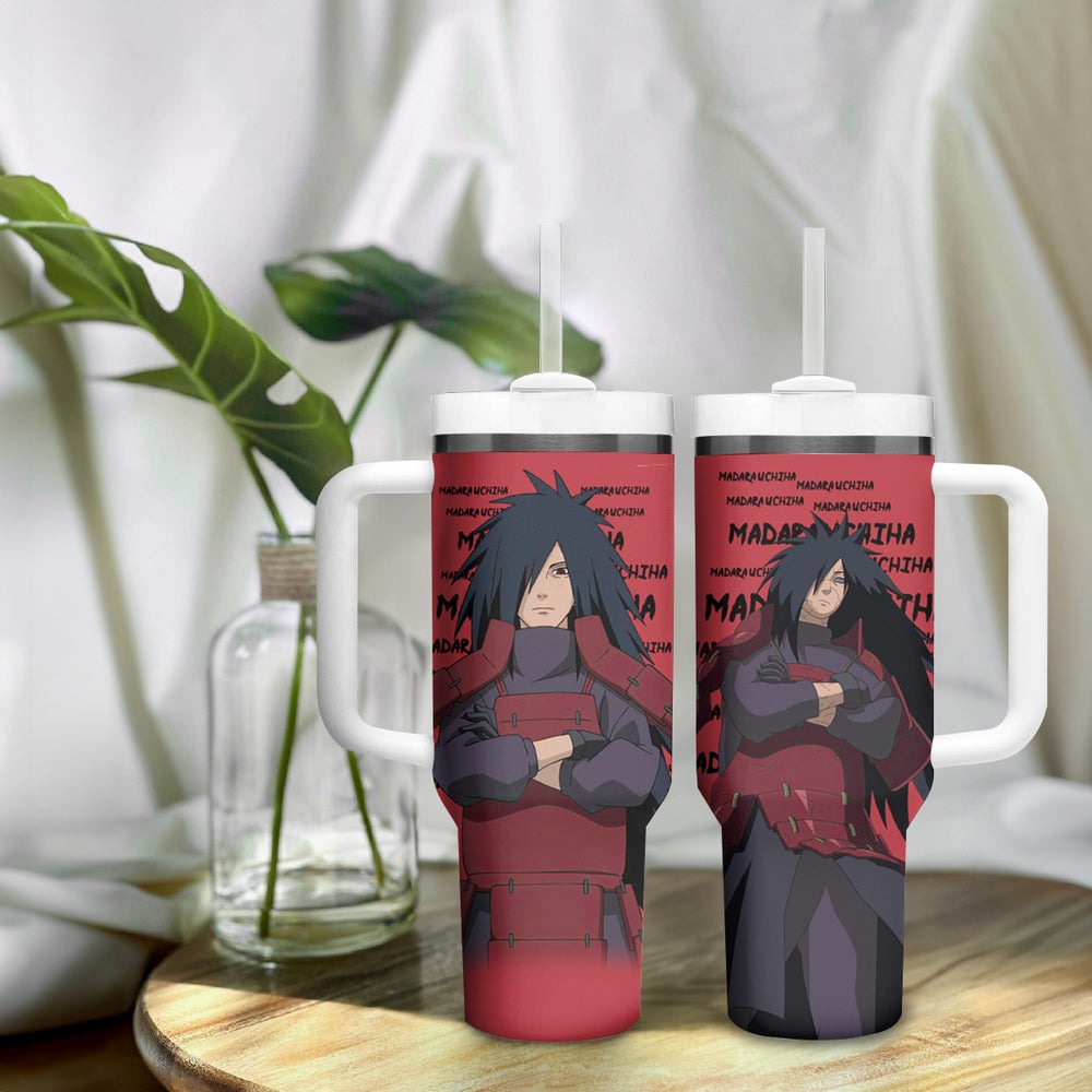 Madara Uchiha Tumbler With Handle Style Manga TS04 Madara Uchiha Tumbler With Handle Style Manga TS04
