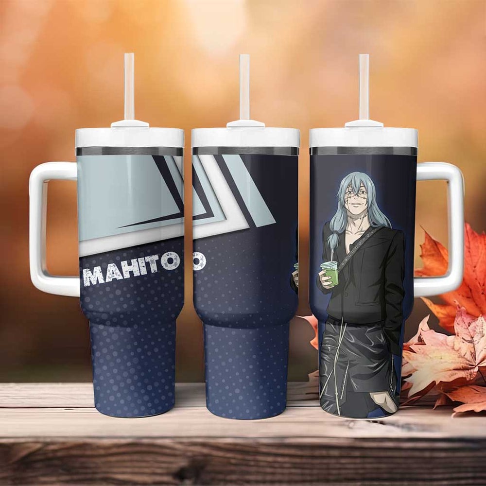 Mahito Tumbler With Handle Stylish Anime Villain Aesthetic TS04 Mahito Tumbler With Handle Stylish Anime Villain Aesthetic TS04
