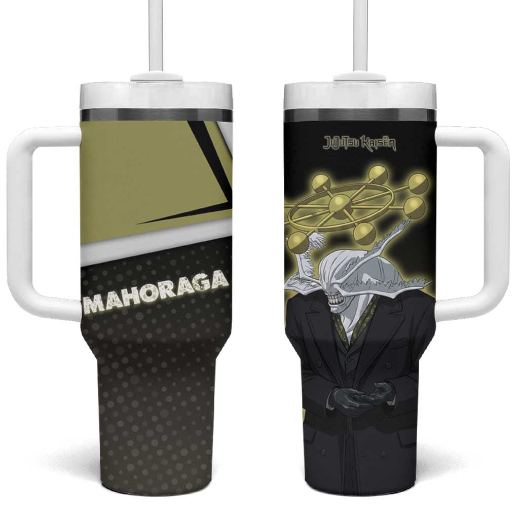 Mahoraga Jujutsu Kaisen Tumbler With Handle Monochrome Urban Manga Style TS04