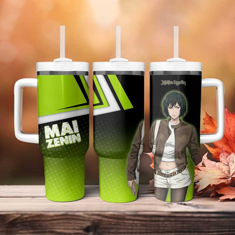 Mai Zenin Tumbler With Handle Edgy Urban Anime Style TS04 Mai Zenin Tumbler With Handle Edgy Urban Anime Style TS04