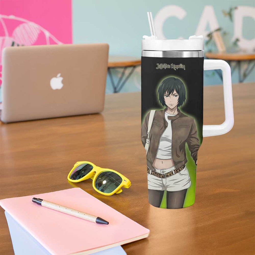 Mai Zenin Tumbler With Handle Edgy Urban Anime Style TS04 Mai Zenin Tumbler With Handle Edgy Urban Anime Style TS04