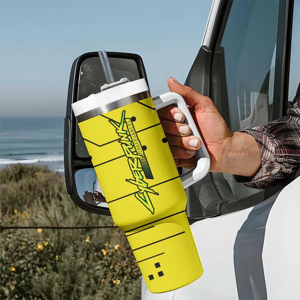 Maine - Cyberpunk Edgerunners Tumbler With Handle Anime Style TS04 Maine - Cyberpunk Edgerunners Tumbler With Handle Anime Style TS04