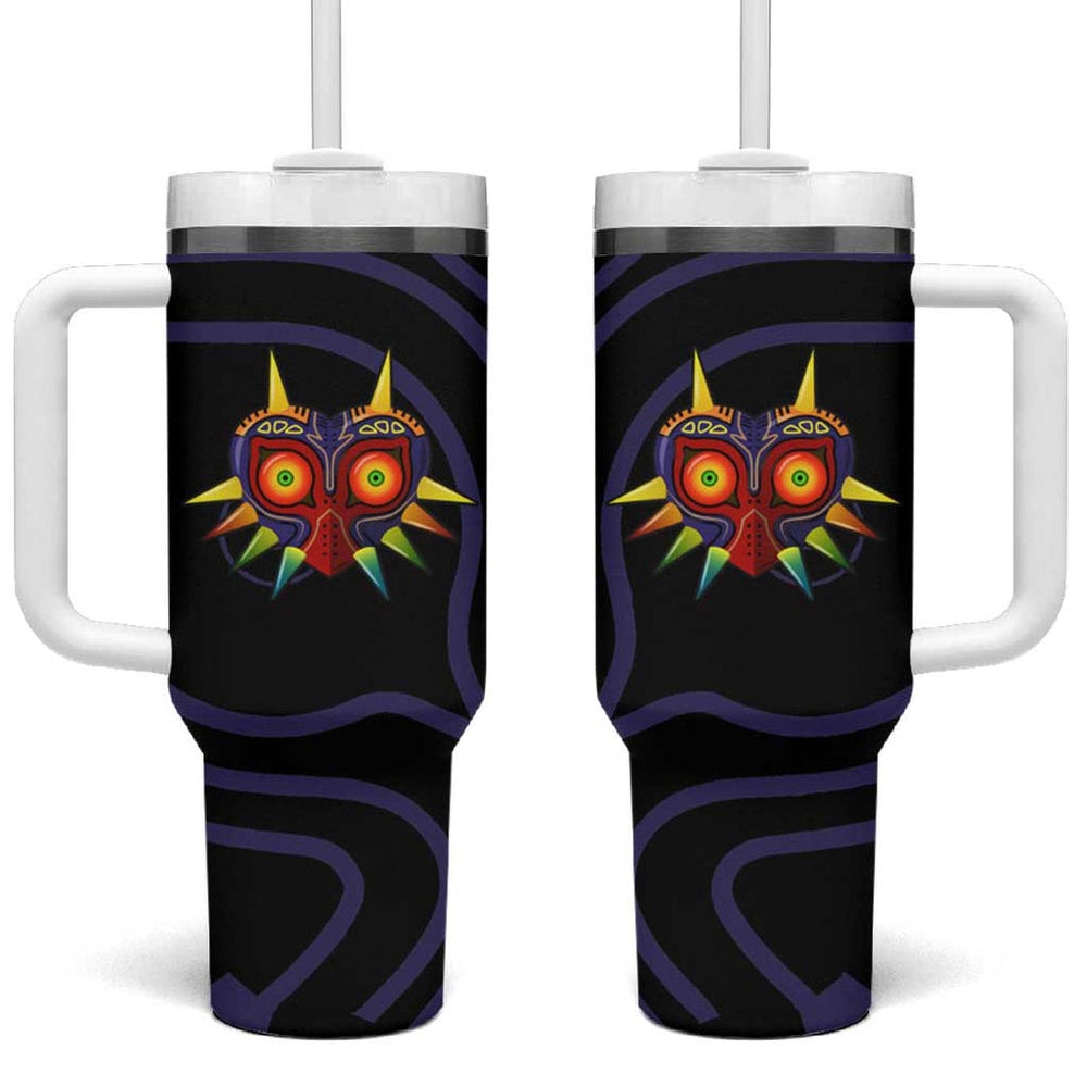 Majoras Mask Zelda Tumbler With Handle Abtract Style TS04 Majoras Mask Zelda Tumbler With Handle Abtract Style TS04