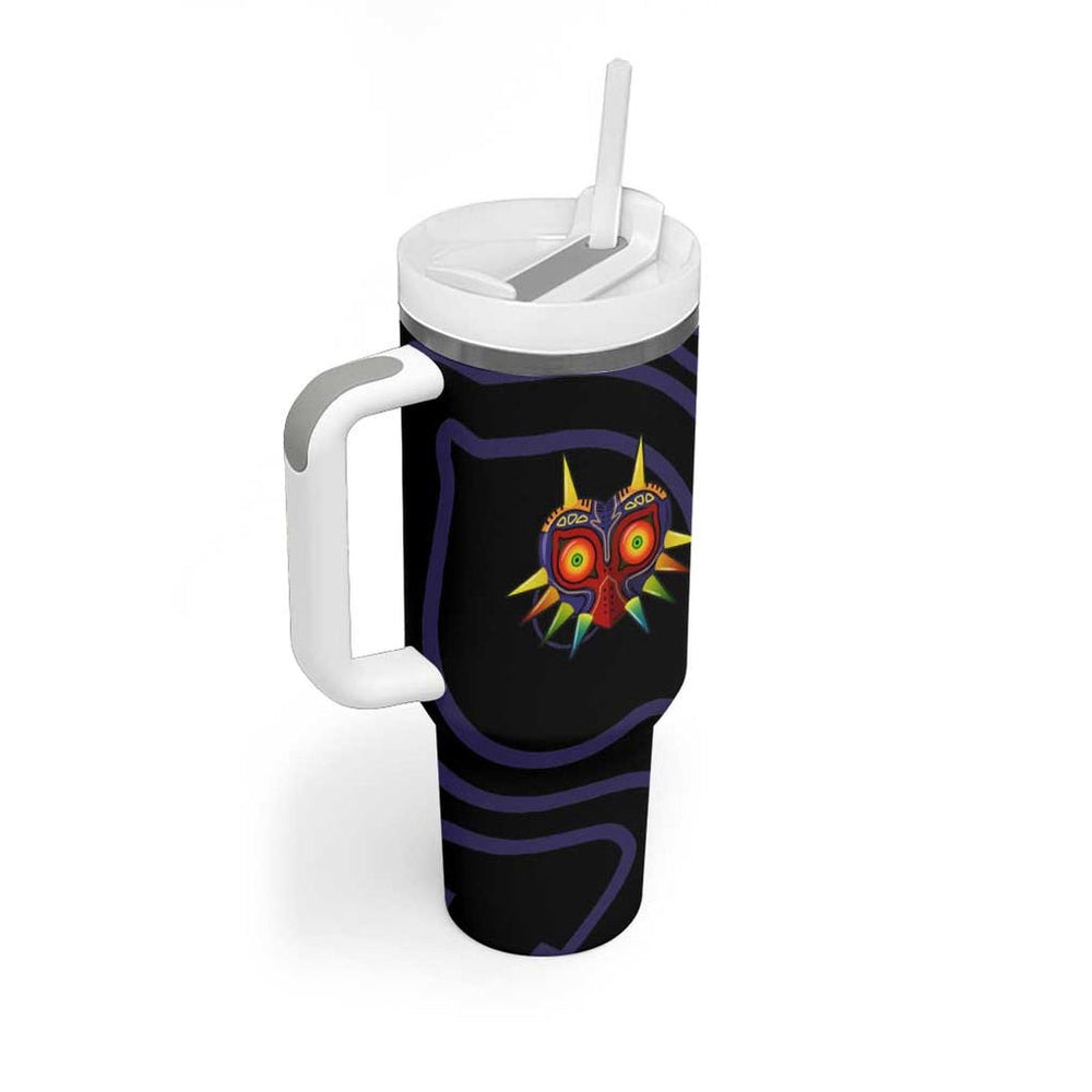 Majoras Mask Zelda Tumbler With Handle Abtract Style TS04 Majoras Mask Zelda Tumbler With Handle Abtract Style TS04