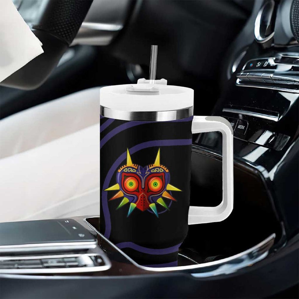 Majoras Mask Zelda Tumbler With Handle Abtract Style TS04 Majoras Mask Zelda Tumbler With Handle Abtract Style TS04
