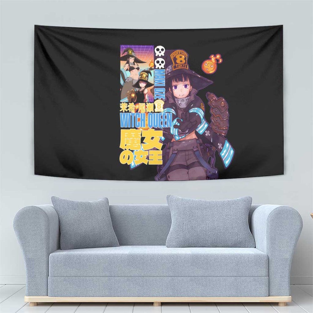 Maki Oze Fire Force Tapestry Japan Anime Style TS04 Maki Oze Fire Force Tapestry Japan Anime Style TS04