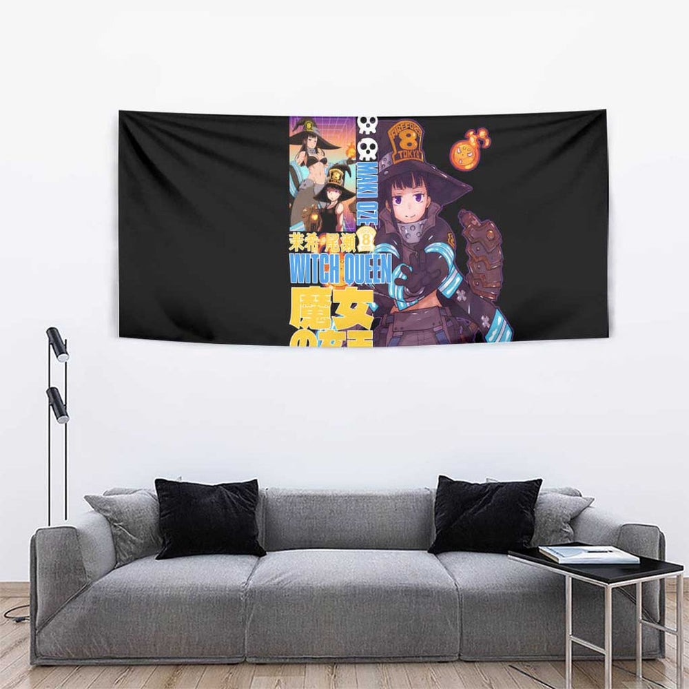 Maki Oze Fire Force Tapestry Japan Anime Style TS04 Maki Oze Fire Force Tapestry Japan Anime Style TS04