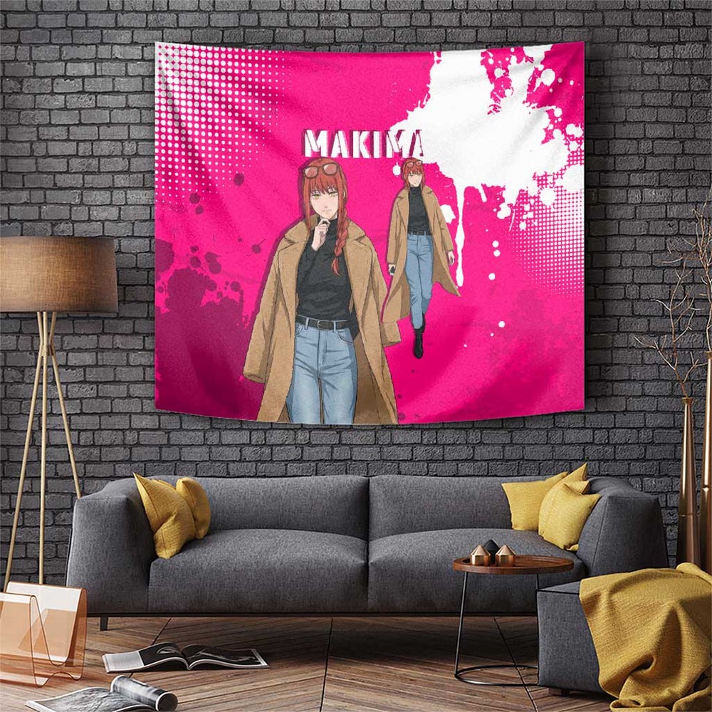 Makima Chainsaw Man Street Style Tumbler With Handle Bold Anime Grunge Aesthetic in Hot Pink TS04 Makima Chainsaw Man Street Style Tumbler With Handle Bold Anime Grunge Aesthetic in Hot Pink TS04