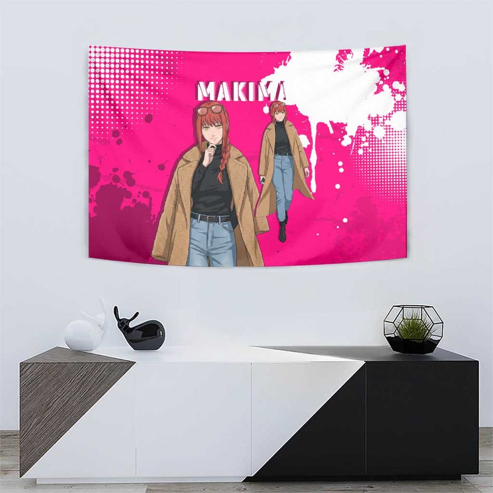 Makima Chainsaw Man Street Style Tumbler With Handle Bold Anime Grunge Aesthetic in Hot Pink TS04 Makima Chainsaw Man Street Style Tumbler With Handle Bold Anime Grunge Aesthetic in Hot Pink TS04