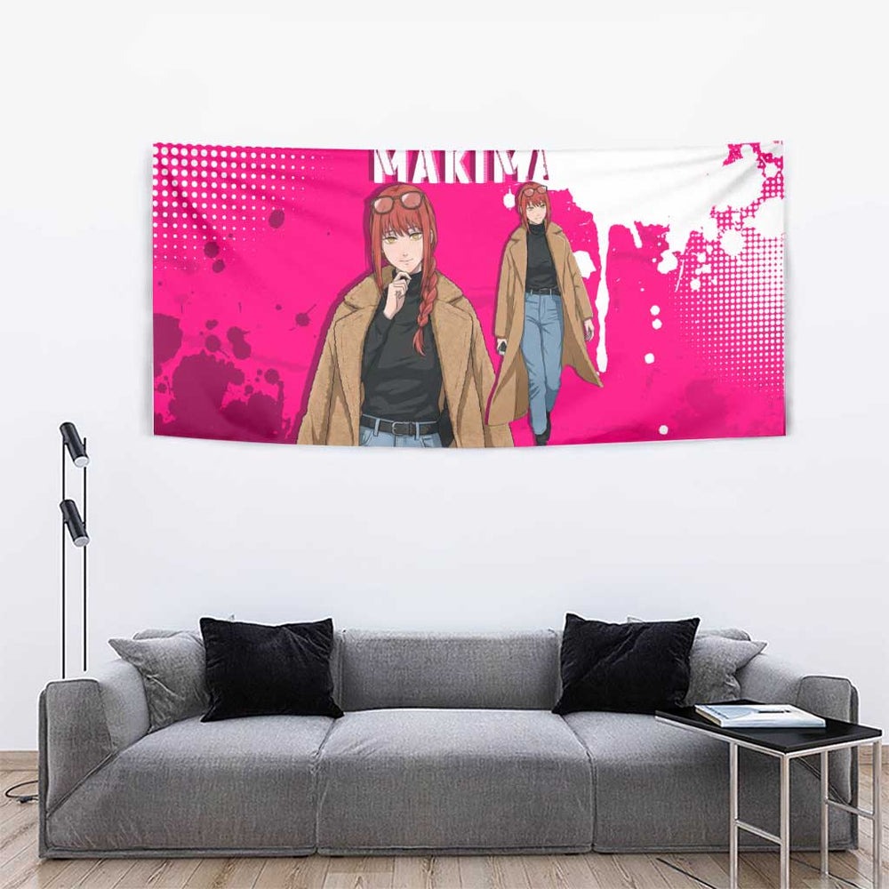 Makima Chainsaw Man Street Style Tumbler With Handle Bold Anime Grunge Aesthetic in Hot Pink TS04 Makima Chainsaw Man Street Style Tumbler With Handle Bold Anime Grunge Aesthetic in Hot Pink TS04