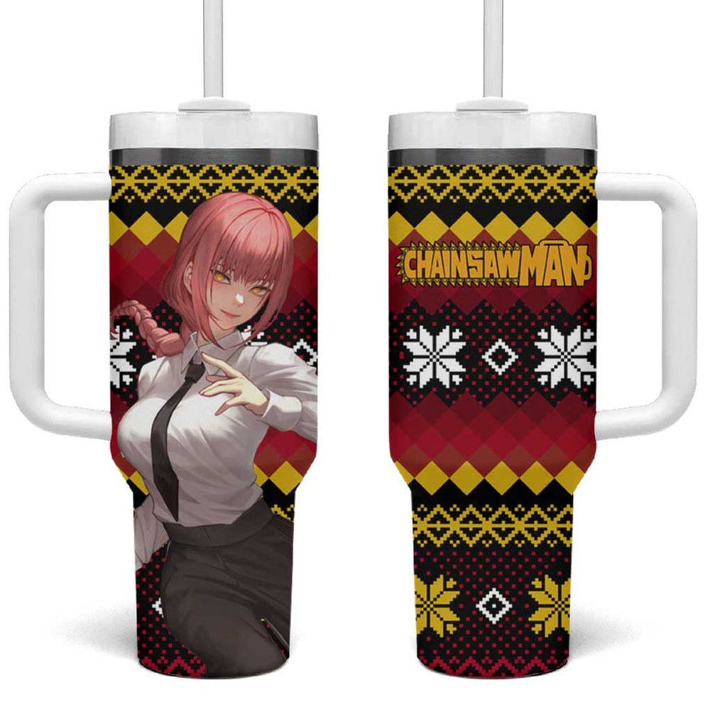 Makima - Chainsaw Man Tumbler With Handle Anime Mix Christmas Style TS04 Makima - Chainsaw Man Tumbler With Handle Anime Mix Christmas Style TS04