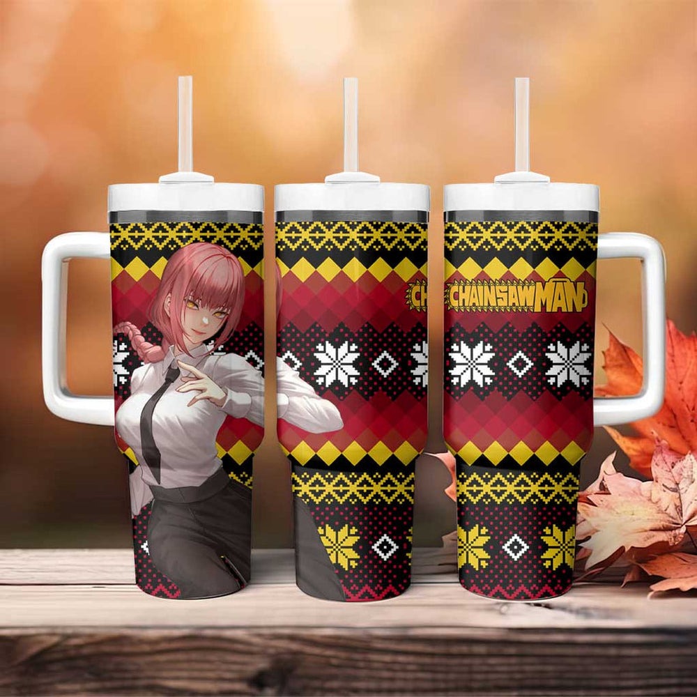Makima - Chainsaw Man Tumbler With Handle Anime Mix Christmas Style TS04 Makima - Chainsaw Man Tumbler With Handle Anime Mix Christmas Style TS04