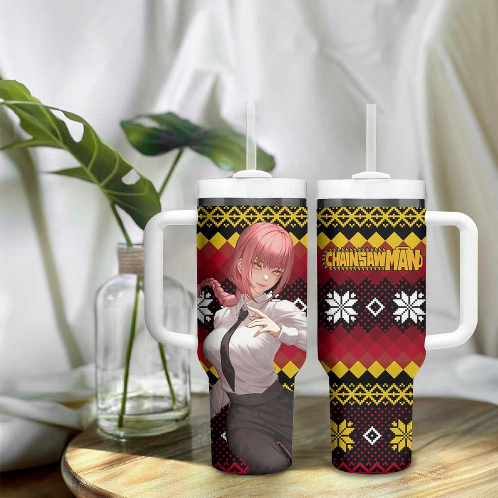 Makima - Chainsaw Man Tumbler With Handle Anime Mix Christmas Style TS04 Makima - Chainsaw Man Tumbler With Handle Anime Mix Christmas Style TS04