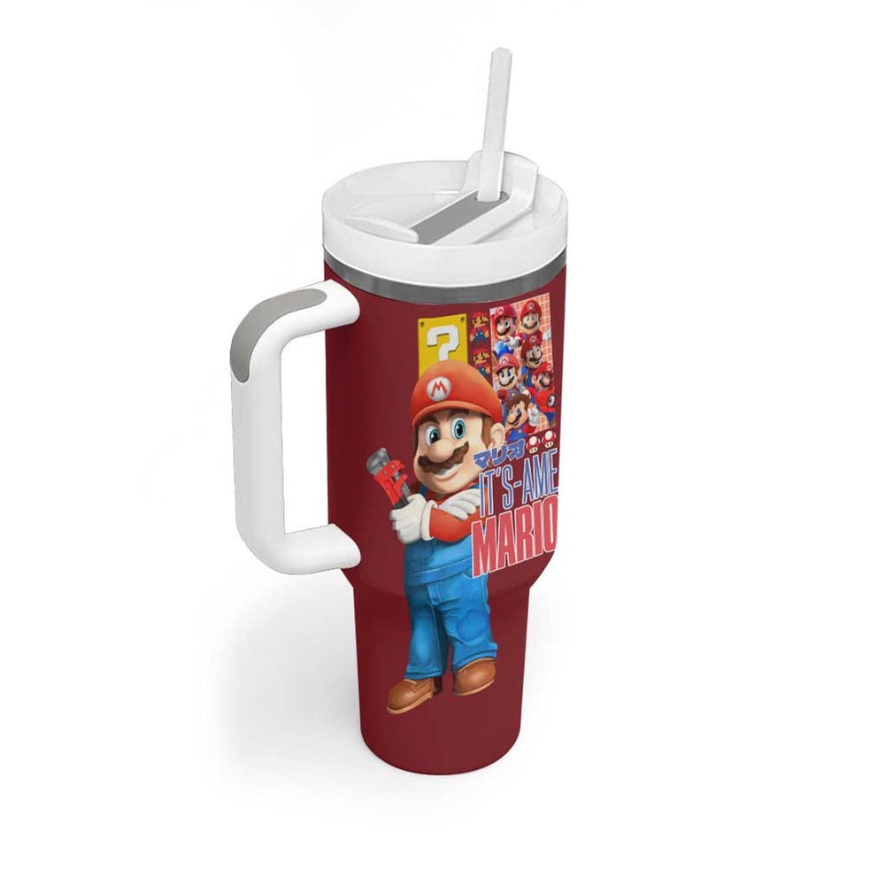 Mario Bros Mario Bros Tumbler With Handle Anime Mix 3D Game Style TS04 Mario Bros Mario Bros Tumbler With Handle Anime Mix 3D Game Style TS04