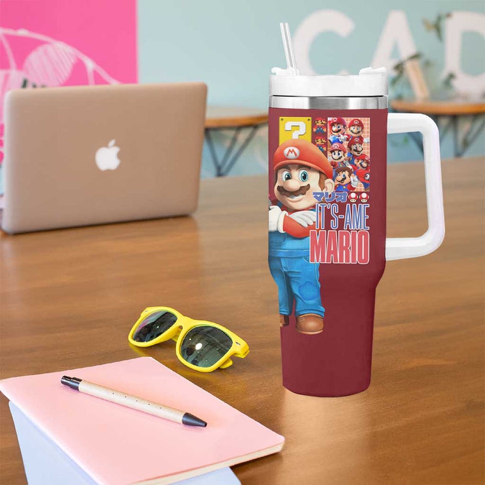 Mario Bros Mario Bros Tumbler With Handle Anime Mix 3D Game Style TS04 Mario Bros Mario Bros Tumbler With Handle Anime Mix 3D Game Style TS04
