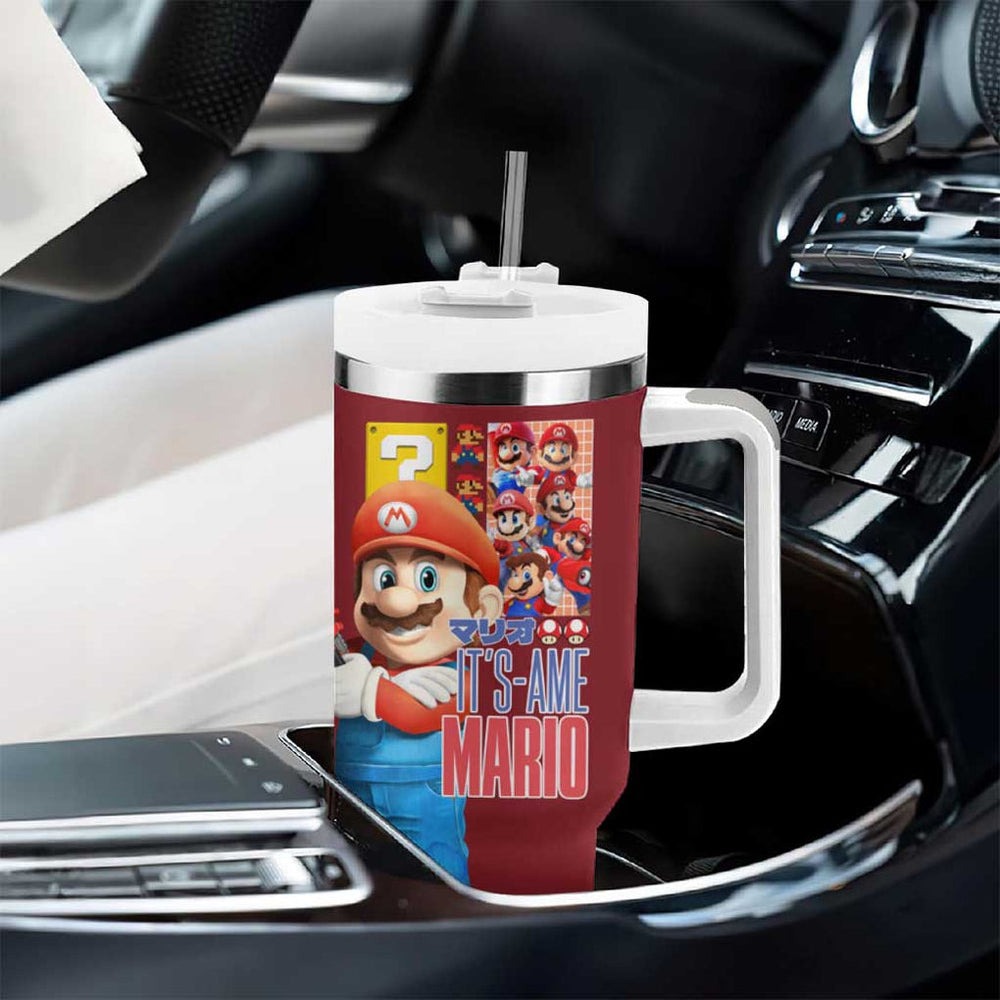 Mario Bros Mario Bros Tumbler With Handle Anime Mix 3D Game Style TS04 Mario Bros Mario Bros Tumbler With Handle Anime Mix 3D Game Style TS04