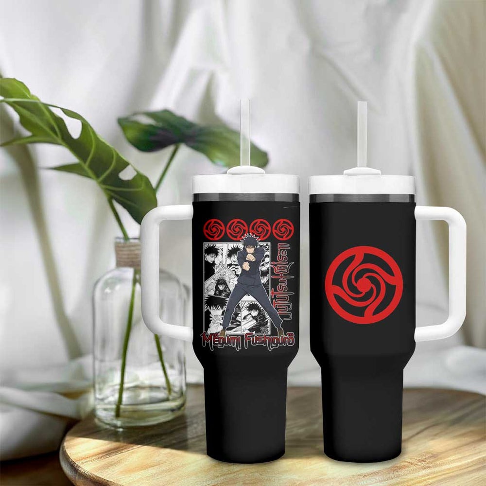 Megumi Fushiguro - Jujutsu Kaisen Tumbler With Handle Anime Mix Manga Style TS04 Megumi Fushiguro - Jujutsu Kaisen Tumbler With Handle Anime Mix Manga Style TS04