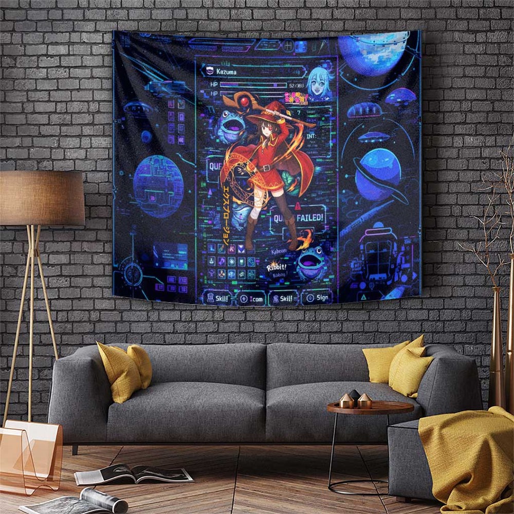 Megumin Crimson Demon Tumbler With Handle Retro Anime RPG Interface Style TS04 Megumin Crimson Demon Tumbler With Handle Retro Anime RPG Interface Style TS04