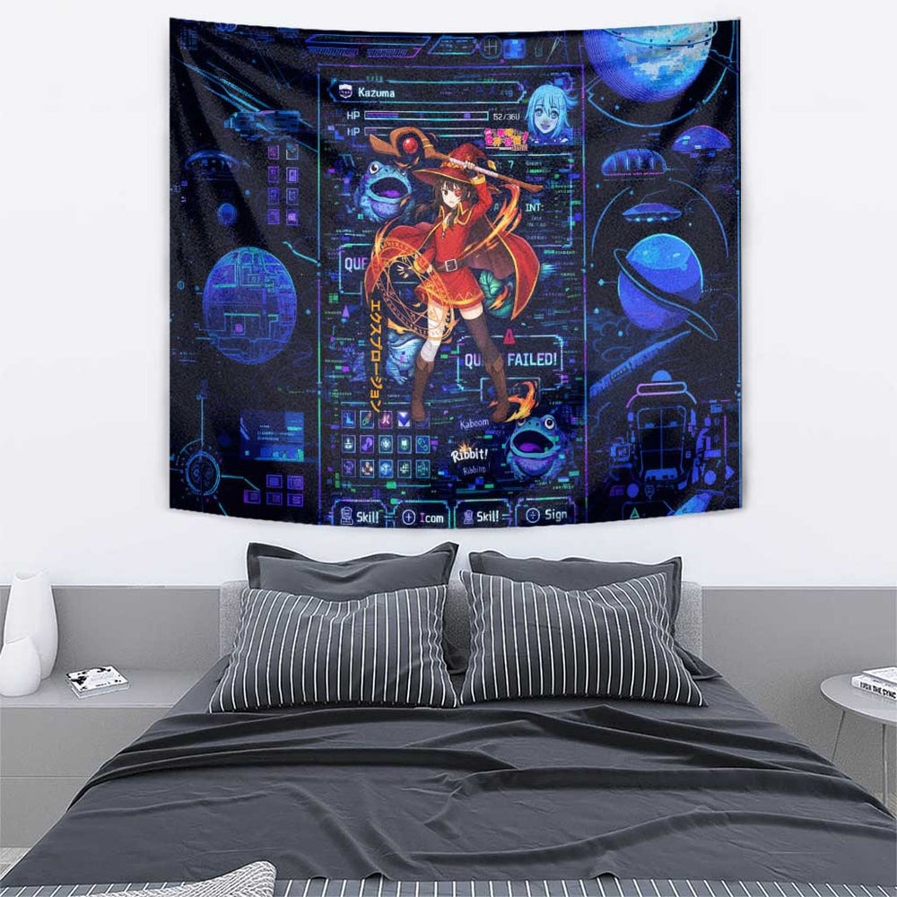 Megumin Crimson Demon Tumbler With Handle Retro Anime RPG Interface Style TS04 Megumin Crimson Demon Tumbler With Handle Retro Anime RPG Interface Style TS04