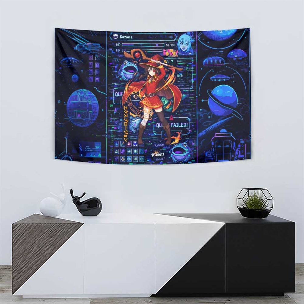 Megumin Crimson Demon Tumbler With Handle Retro Anime RPG Interface Style TS04 Megumin Crimson Demon Tumbler With Handle Retro Anime RPG Interface Style TS04