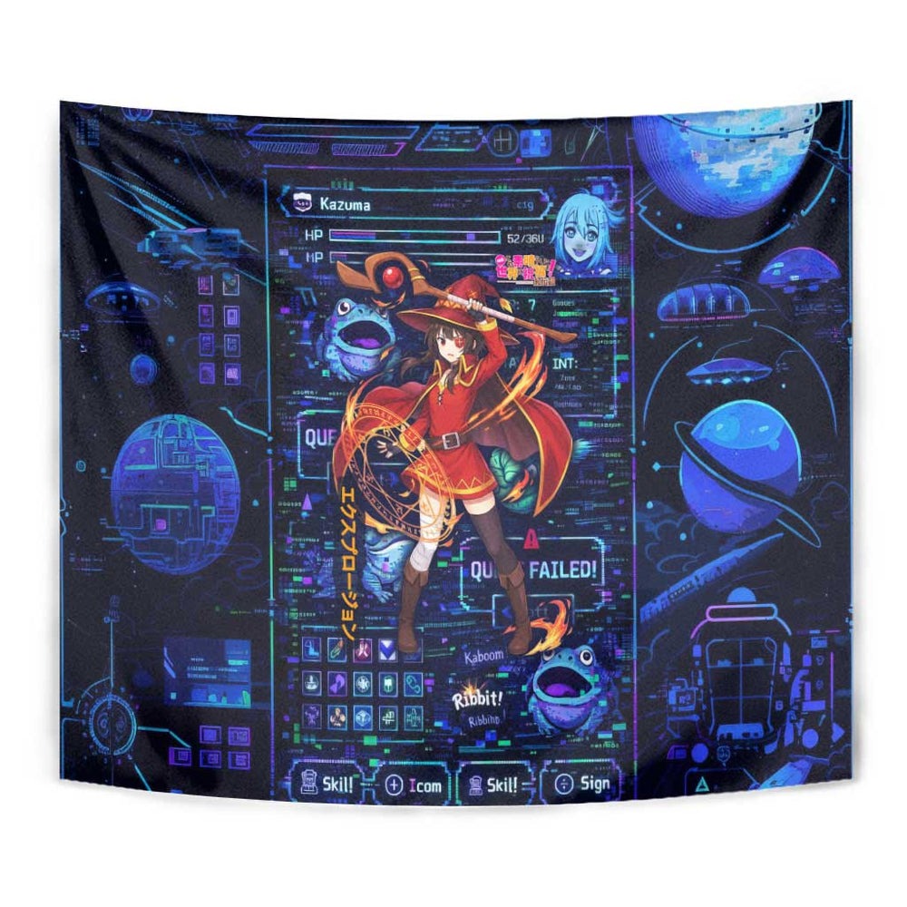 Megumin Crimson Demon Tumbler With Handle Retro Anime RPG Interface Style TS04 Megumin Crimson Demon Tumbler With Handle Retro Anime RPG Interface Style TS04