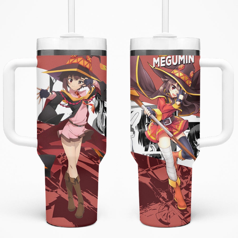 Megumin - KonoSuba Tumbler With Handle Anime Style TS04 Megumin - KonoSuba Tumbler With Handle Anime Style TS04