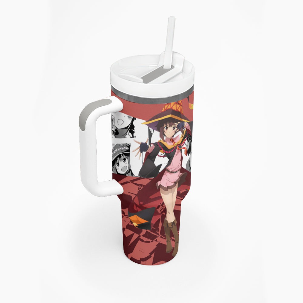 Megumin - KonoSuba Tumbler With Handle Anime Style TS04 Megumin - KonoSuba Tumbler With Handle Anime Style TS04