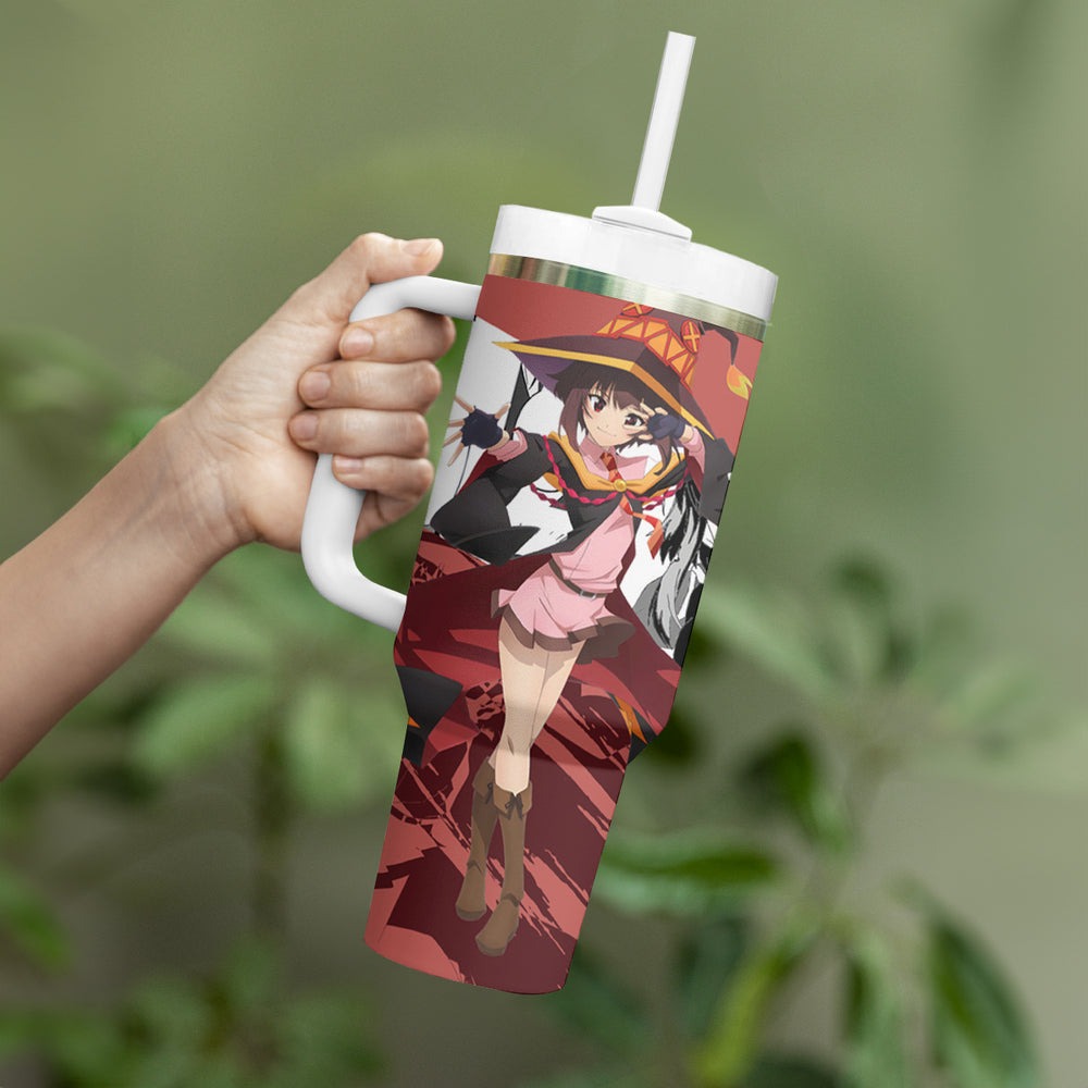 Megumin - KonoSuba Tumbler With Handle Anime Style TS04 Megumin - KonoSuba Tumbler With Handle Anime Style TS04